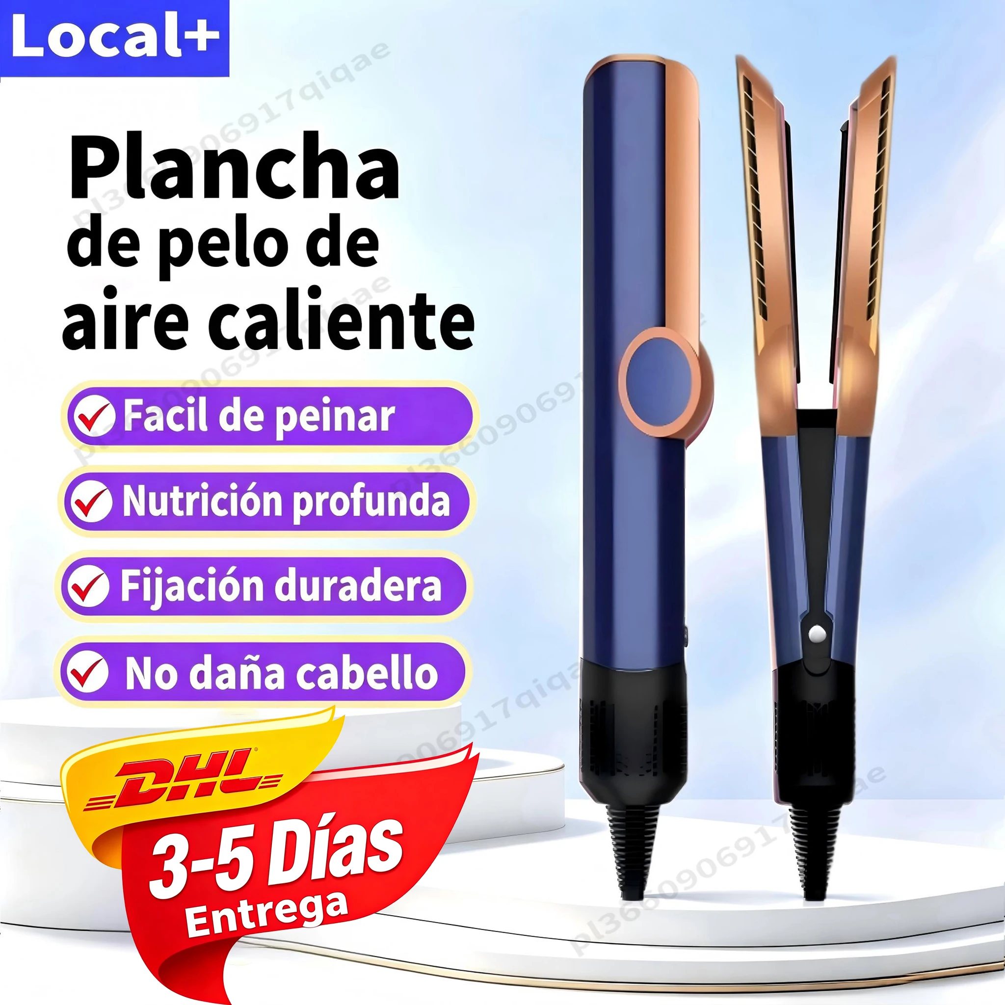 SenCiciMen 2 en 1 Plancha de Pelo de Alta Calidad con Secador de Pelo Plancha de Iones Negativos, Puede Usarse para Pelucas, Sin Dañar el Cabello, Herramientas de Peinado en Caliente, Planchas de Pelo para Mujer Regalo