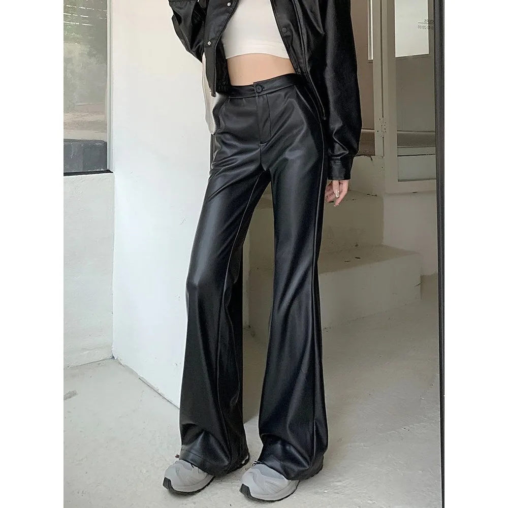 Summer Outdoor Sex Erotic Pants Sexy Faux Leather Pants Women Leggings Peach Hip Push Up Pu Jeans Booty Lifting Trousers Femme