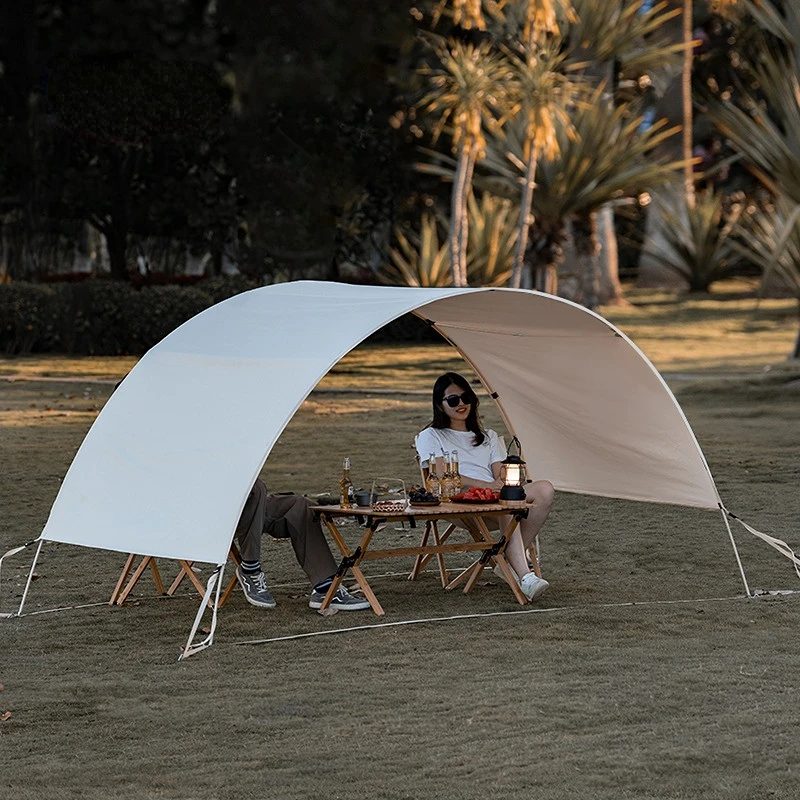 1 2 3 Person Outdoor Canopy Tent Family Camping Awning UV Silver Coated Sunscreen Shade Park Shelter Pergola Beach BBQ Car Tarp