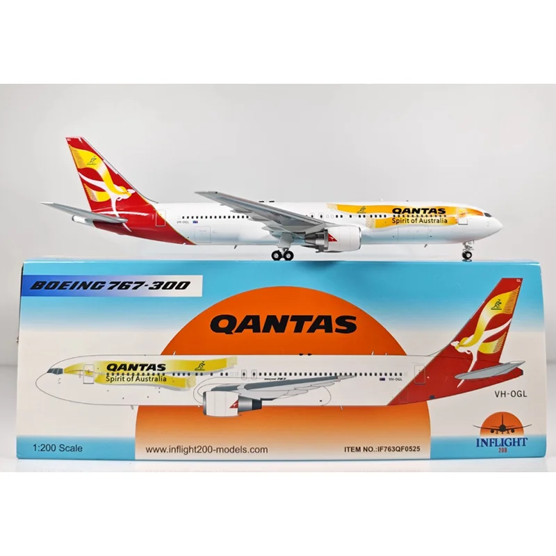 Inflight Diecast 1/200 مقياس Qantas B767-300 VH-OGL سبيكة نموذج طائرة تحصيل العنصر الزخرفية