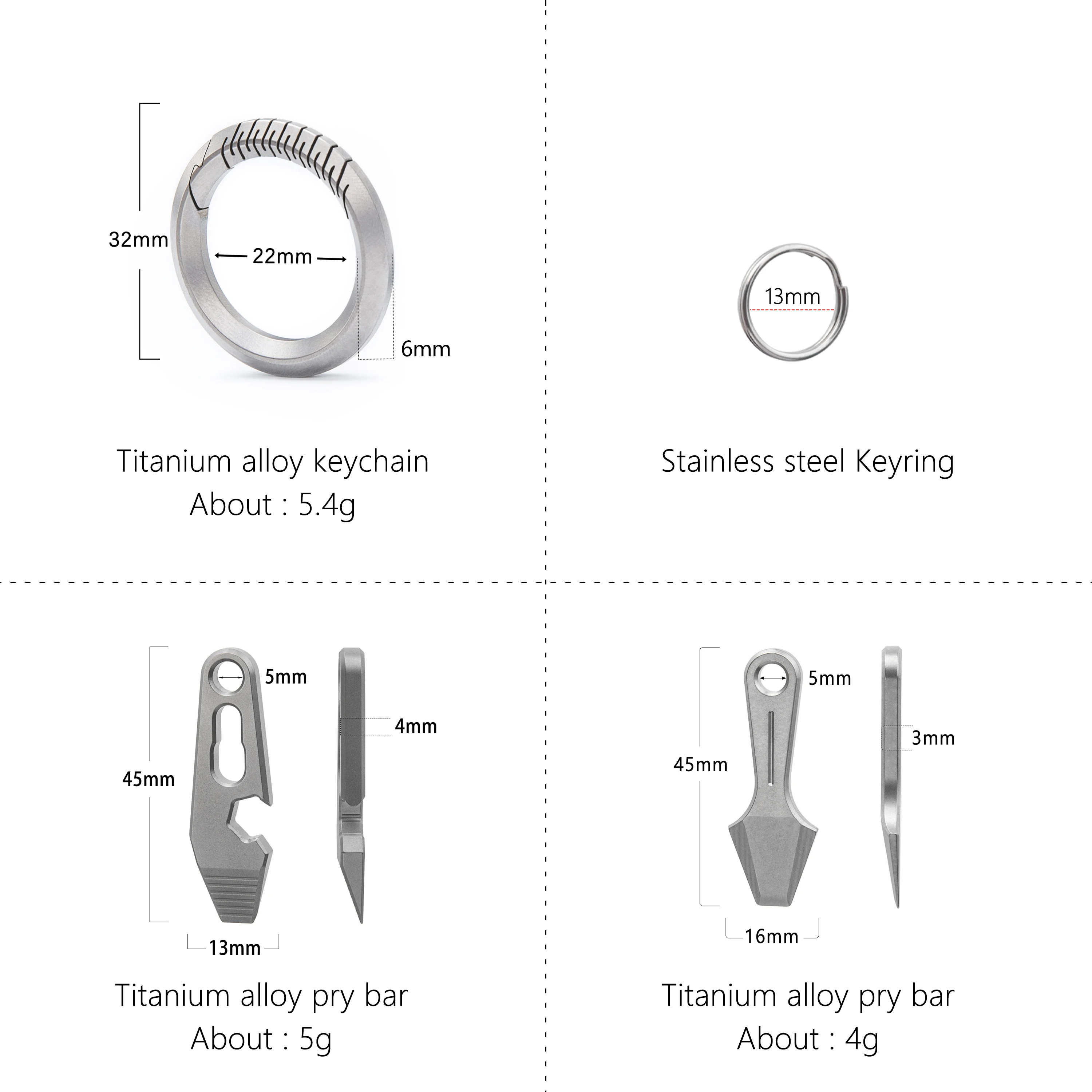 Multiple Styles Functionality Key Chain Combination Mini Pry Bar Pocket Knife Screwdriver Multifunctional EDC Tool