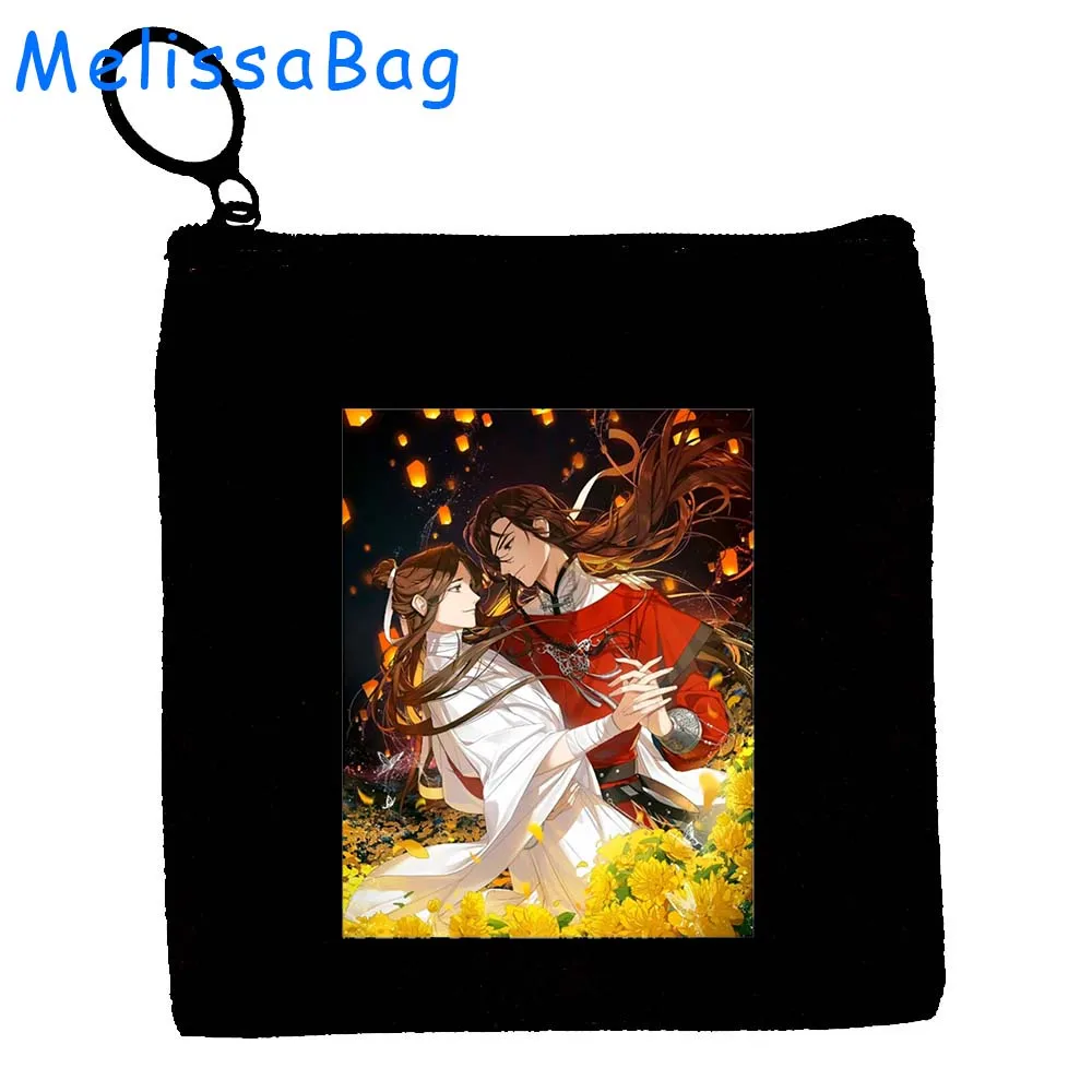 Anime Tian Guan Ci Fu Heaven Blessing TGCF Hua Cheng XieLian Graphic The Ghost King Canvas Coin Purse Card Key Case Bag Pouch