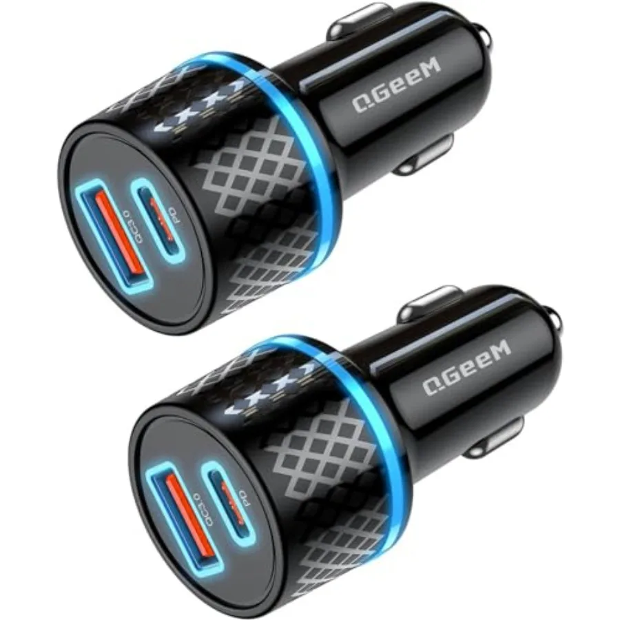 

USB C Car Charger Adapter, 2Pack 91W Fast Charging Cigarette Lighter Charger with PD3.0, USB Type-C Phone Charger Compatible fo