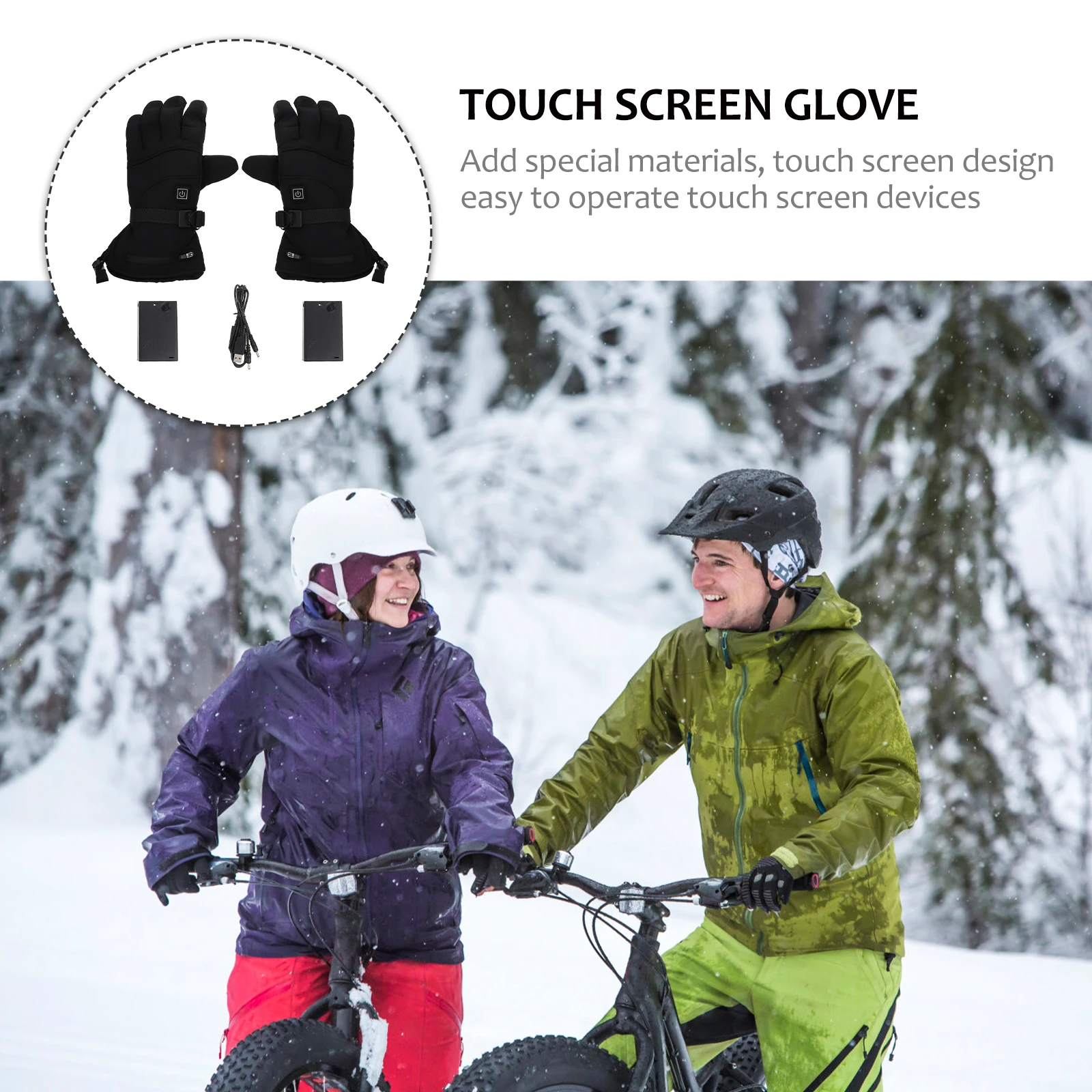 

Screen Gloves Riding Camping Thermal Nylon Warming Cold Resistant Cycling