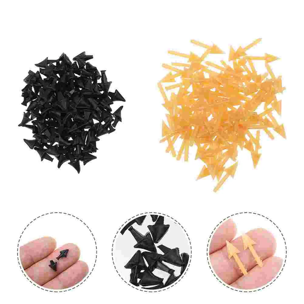 

140 Pcs Beak Accessories DIY Plastic Toy Mouth Animal Supplies Fake Pvc Chicken Making Parts