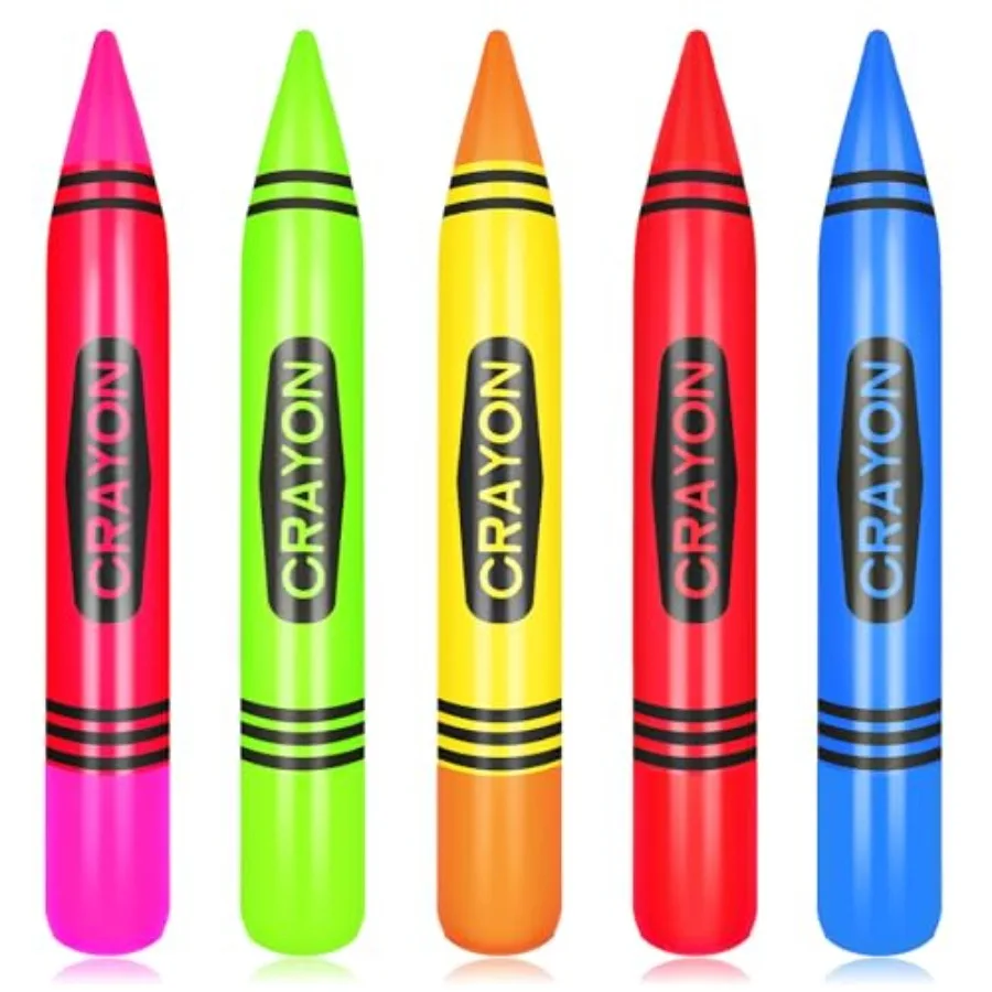 

Inflatable Crayon Balloons 1.7 Inch Crayon Inflatable Balloons for Back to School Party Decoration Graduation Classroom Garden