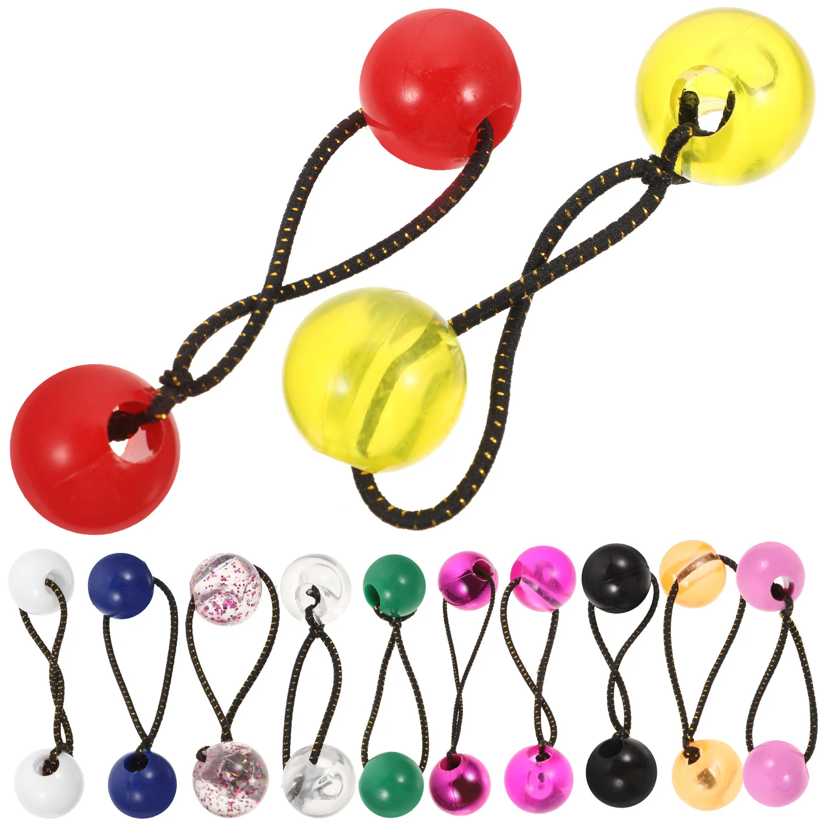 

24 pcs Cute Hair Ties Double Ball Elastic Ponytail Holders Colorful Hair Accessories Party Wedding Gift (Mixed