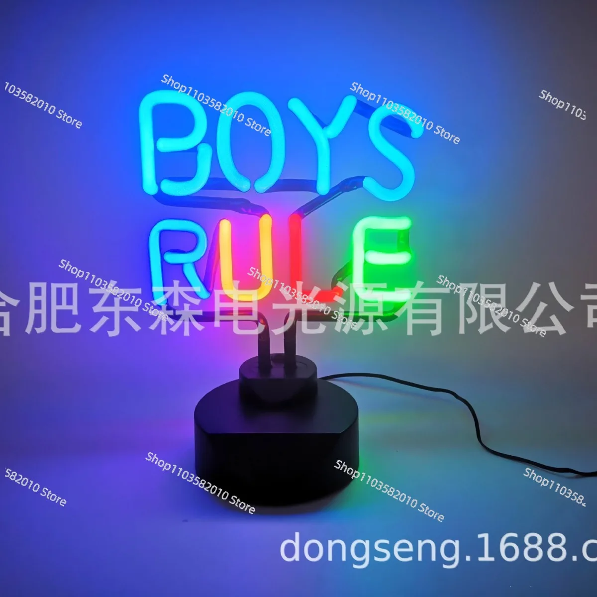 Supply boys Rule vintage glass neon lights, Neon Lights