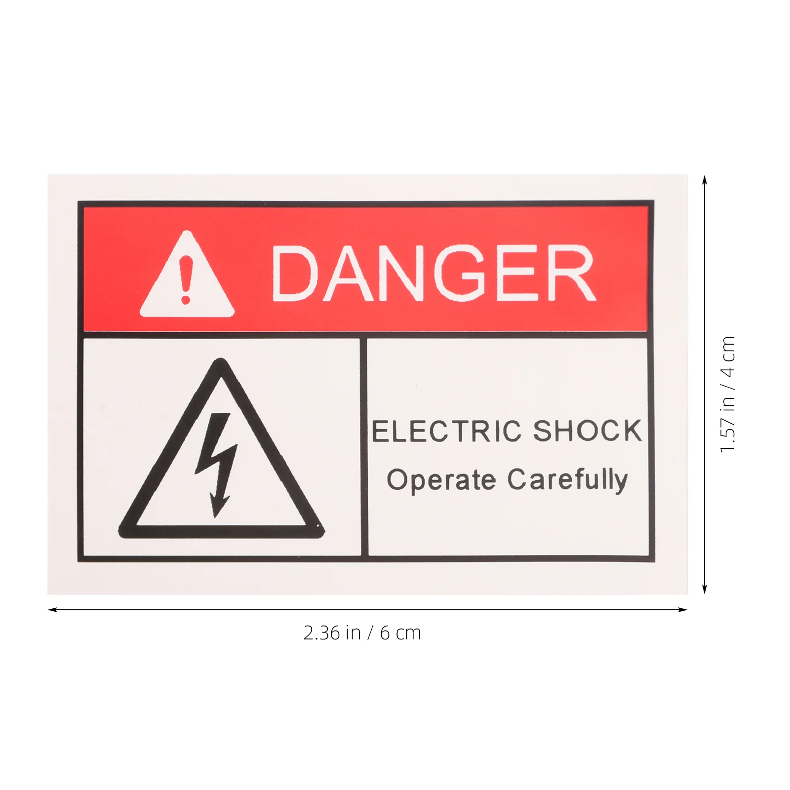 8 Pcs Danger Signs Adhesive Warning Electric Shocks Signs Electric Shocks Warning Stickers