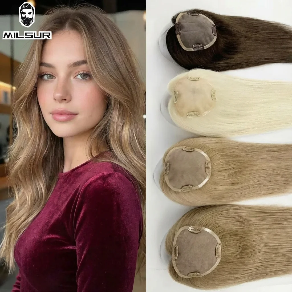 

Топпер из натуральных волос высокой плотности | Монофиламентный верх | Не линяет | Для истонченных волос | Различные цвета и размеры