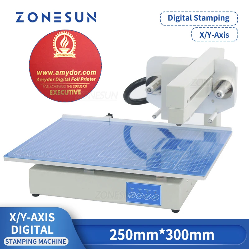 ZONESUN 디지털 자동 스탬핑 기계 Fddeing Movable Plate Foil Printer