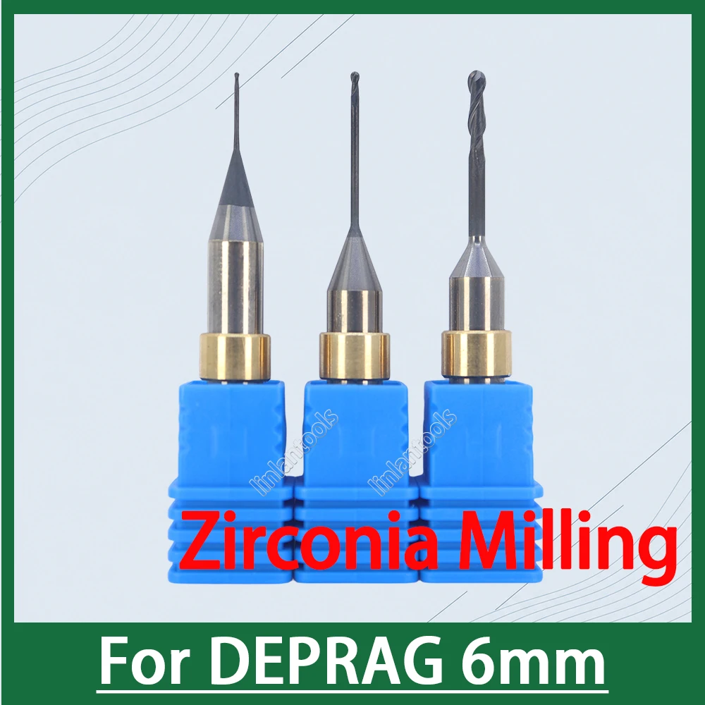 CADCAM Tools Compatible with DEPRAG W52/W5 6mm Shank with Diamond Coat Special for Milling Zirconia Block