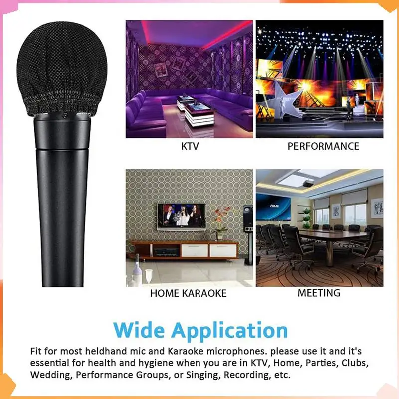 

B94A 1000 Pcs Disposable Microphone Cover Handheld Microphone Protective Cap Musical Microphone Cover For KTV Karaoke Bar,Etc