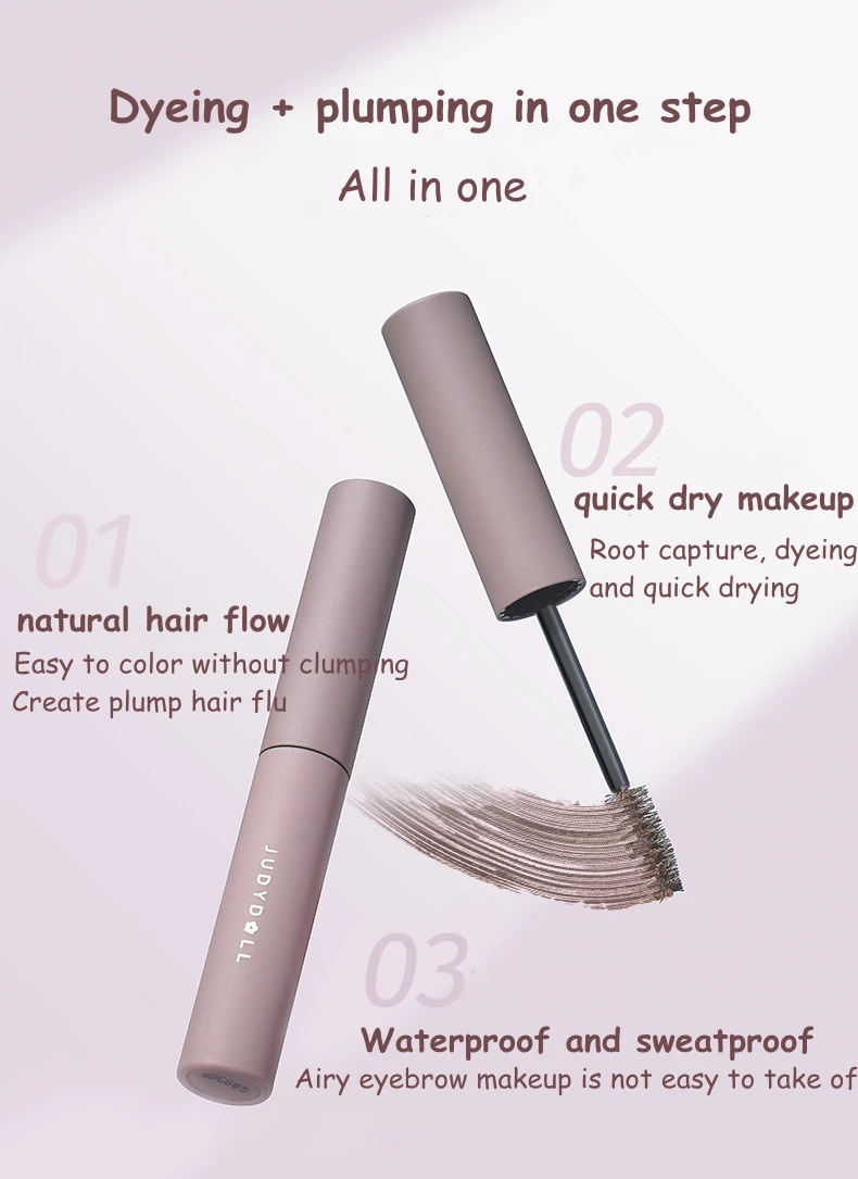 Judydoll Eyebrow mascara Balm Brush Out The Hair Flu Plump Waterproof Natural Long Lasting Eyebrow Tint Cosmetics Women Beauty