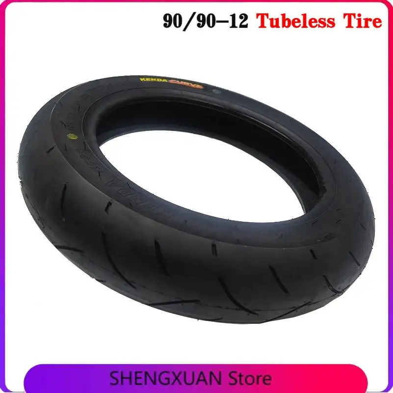 

90/90-12 Tubeless Tire Motorcycle Tyre for Scooter Moped Electric Motorcycle, Road Tire Anti-Skid Rubber Tires