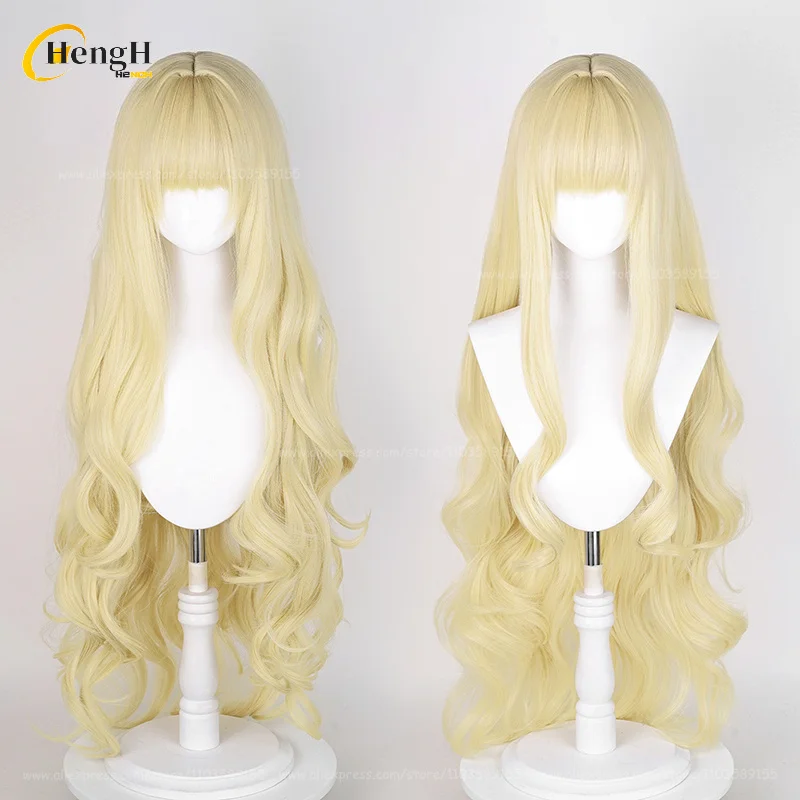 95 cm de Long Mashiro Rima Cosplay perruque Anime doré cheveux bouclés résistant à la chaleur cheveux synthétiques fête Cosplay Anime perruques + bonnet de perruque gratuit