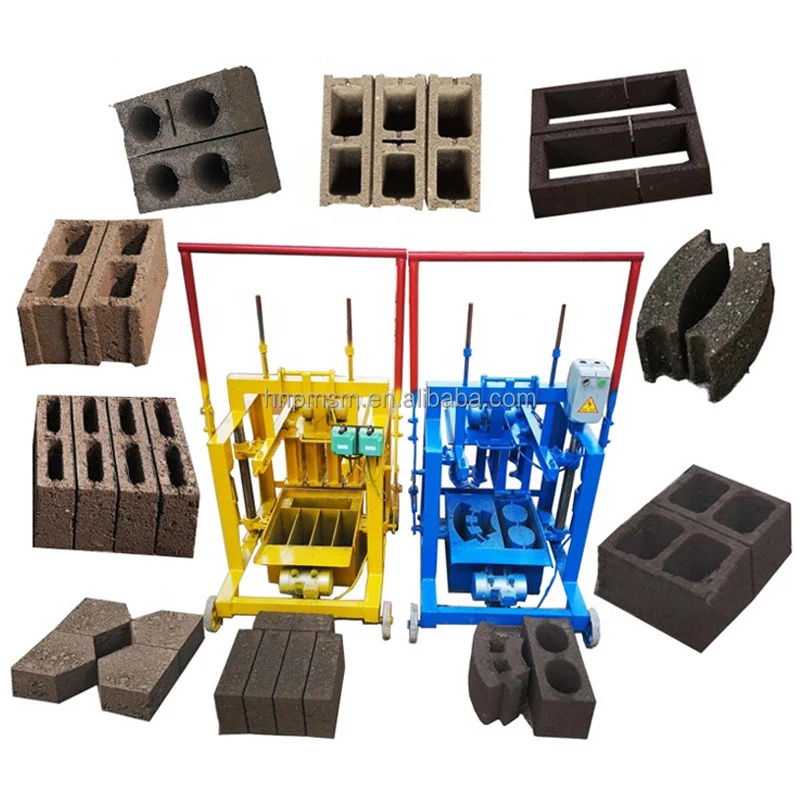 Interlocking Bricks Machine and Manual Small Diesel Vibrating Block Machine for Concrete and Clay Brick Production
