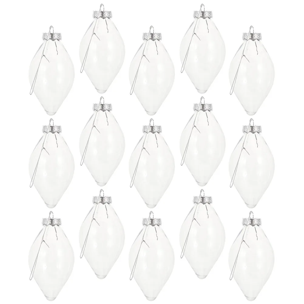 

24Pcs Clear Fillable Ball Hanging Ornament Set Christmas Light Bulb Candy Jar for Holiday Party Wedding Decoration Supplies