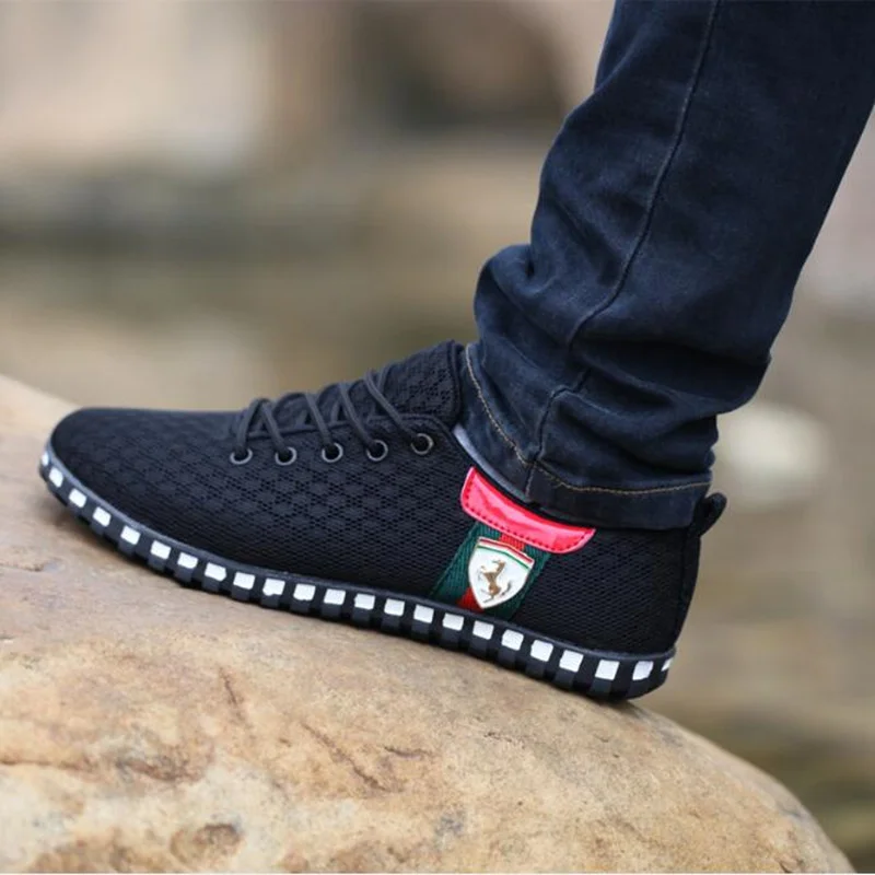 Men Casual Shoes New Arrival Breathable Mesh Flats Shoes Men Loafers Slip On Mens Driving Shoes Trainers Size 39-46