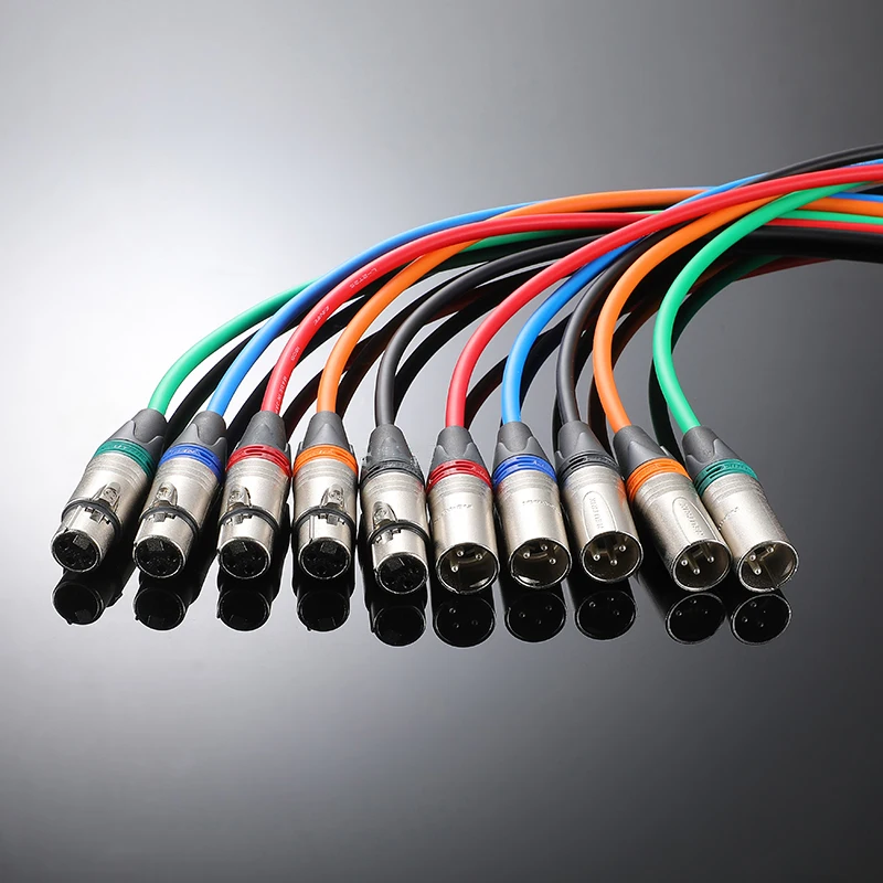 

Speaker Amplifier Microphone 2T2S Color Cable Connector NC3FXX 0.5m/1/10-30m 3-Pin Male To Female XLR Plug Shielded Audio Cable