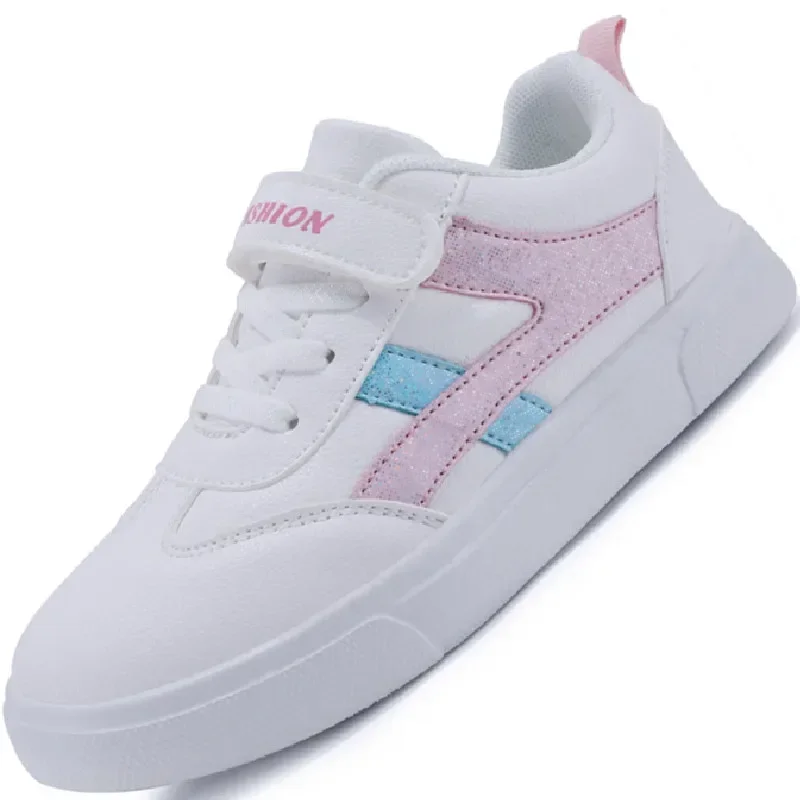 2023 New Kids Leather Casual Boys Wearproof Shoes Sport Sneakers Children Breathable Fashion Lightweight Light Running Tennis