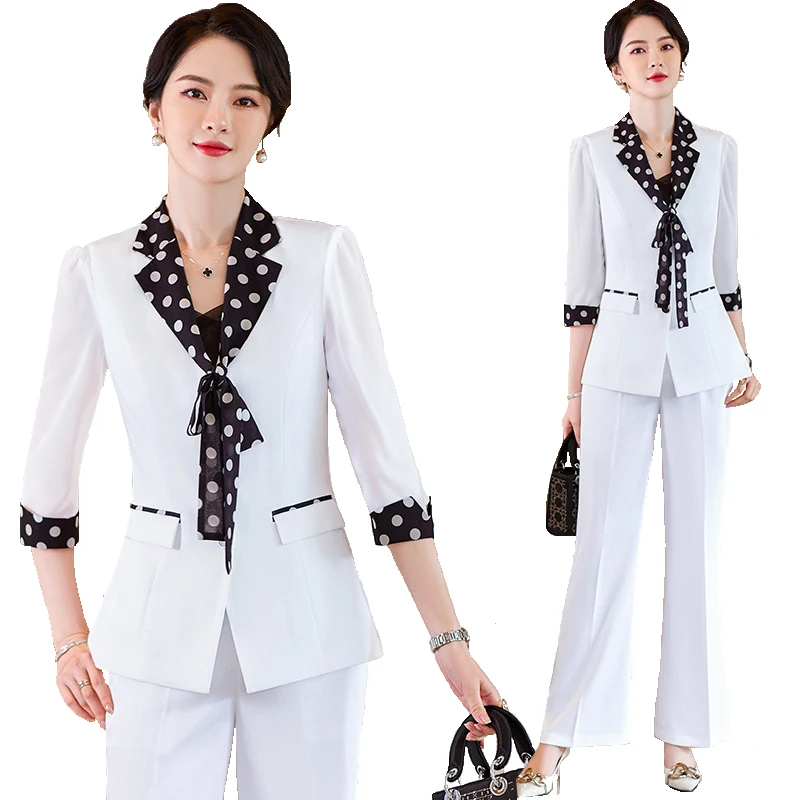 

Women Business Suits with Pants and Tops Spring Summer Office Work Wear Pantsuits Blazers Trousers Set Pantsuits Oversize S-4XL