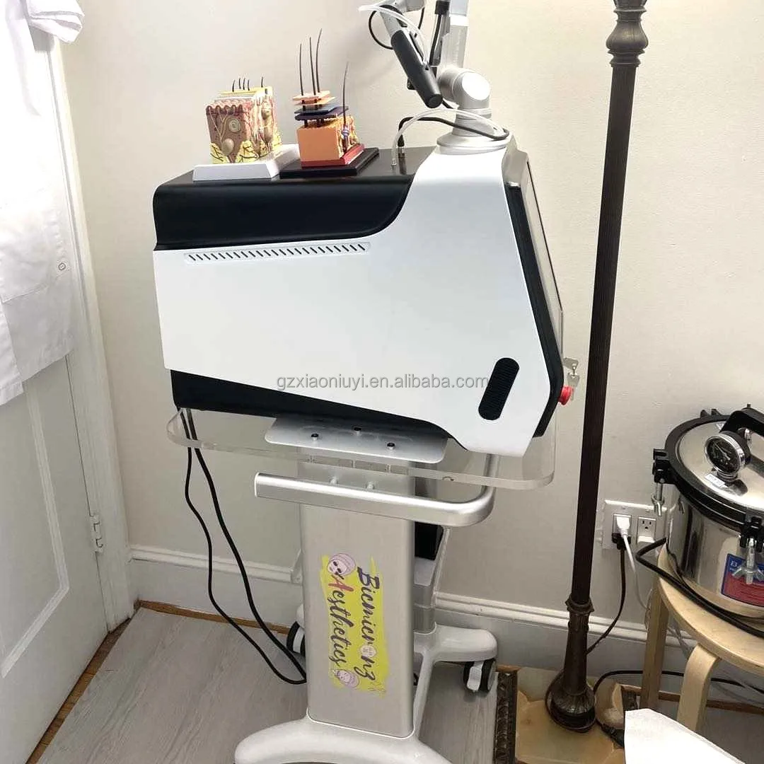 Medical spa aesthetics trolley freckle/tattoo removal laser trolley ND YAG laser equipment  bench table