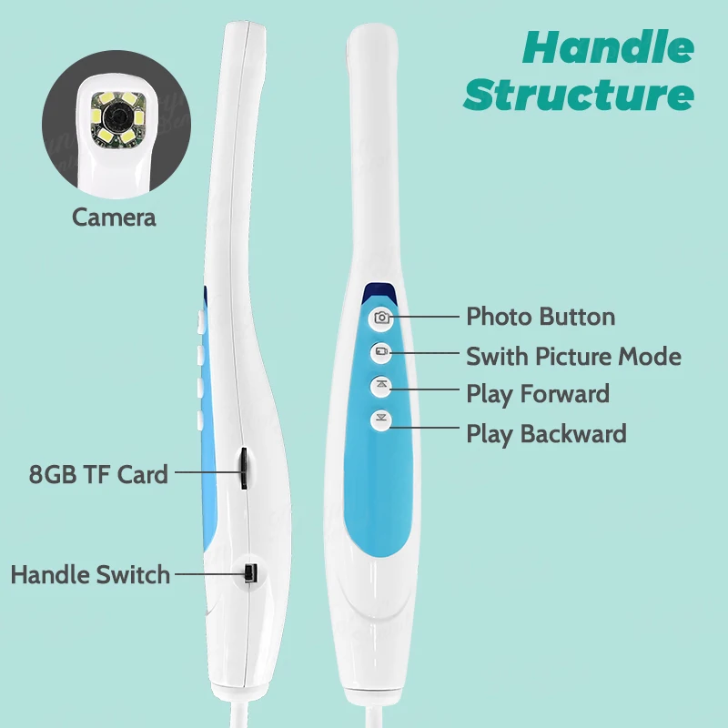 Dental Endoscope 17inch LCD Monitor VGA Intra Oral Camera 6LED Wifi Digital Radio Dentistry Intra Oral Camera 8 Million Pixels