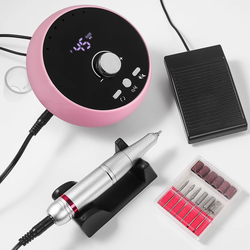 Nieuwe 45000 RPM Professionele Elektrische Nagelboor Manicure Machine Geluidsarme Nagels Schuurmachine Set Nagelsalon Polijstmachine Apparatuur Gereedschappen