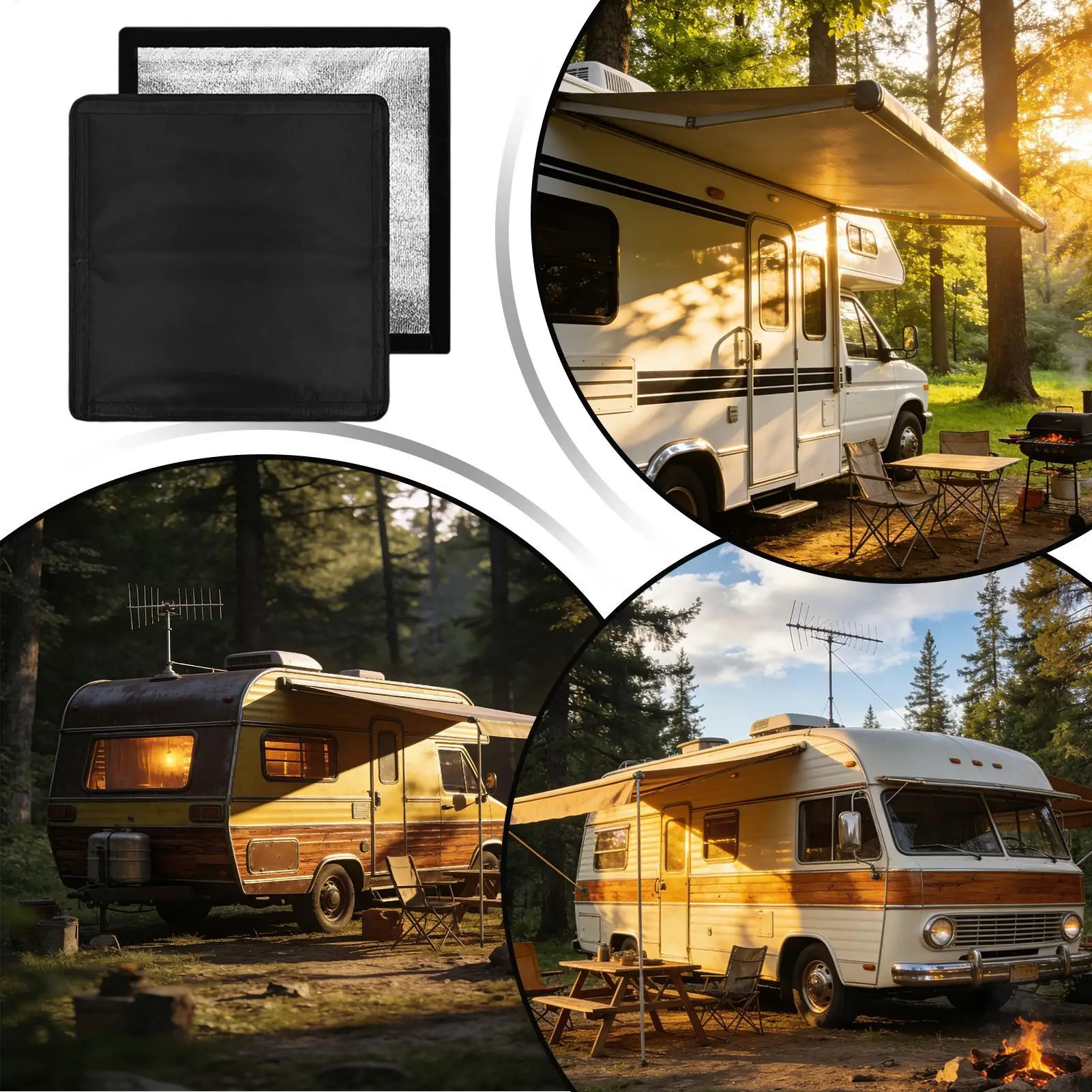 

Sunroof Cover Waterproof 2 Pieces Magnetic Universal Triple Reflective Sunshade Car Roof Cover For Interior Camping House Motor