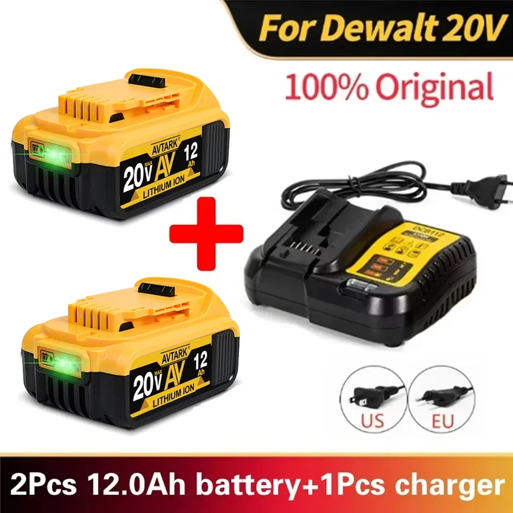 

2026 New 20V 12000mAh Lithium Replacement Battery for DeWalt DCB184, DCB200, DCB180, DCB181, DCB182, DCB201 - 100% Compatible