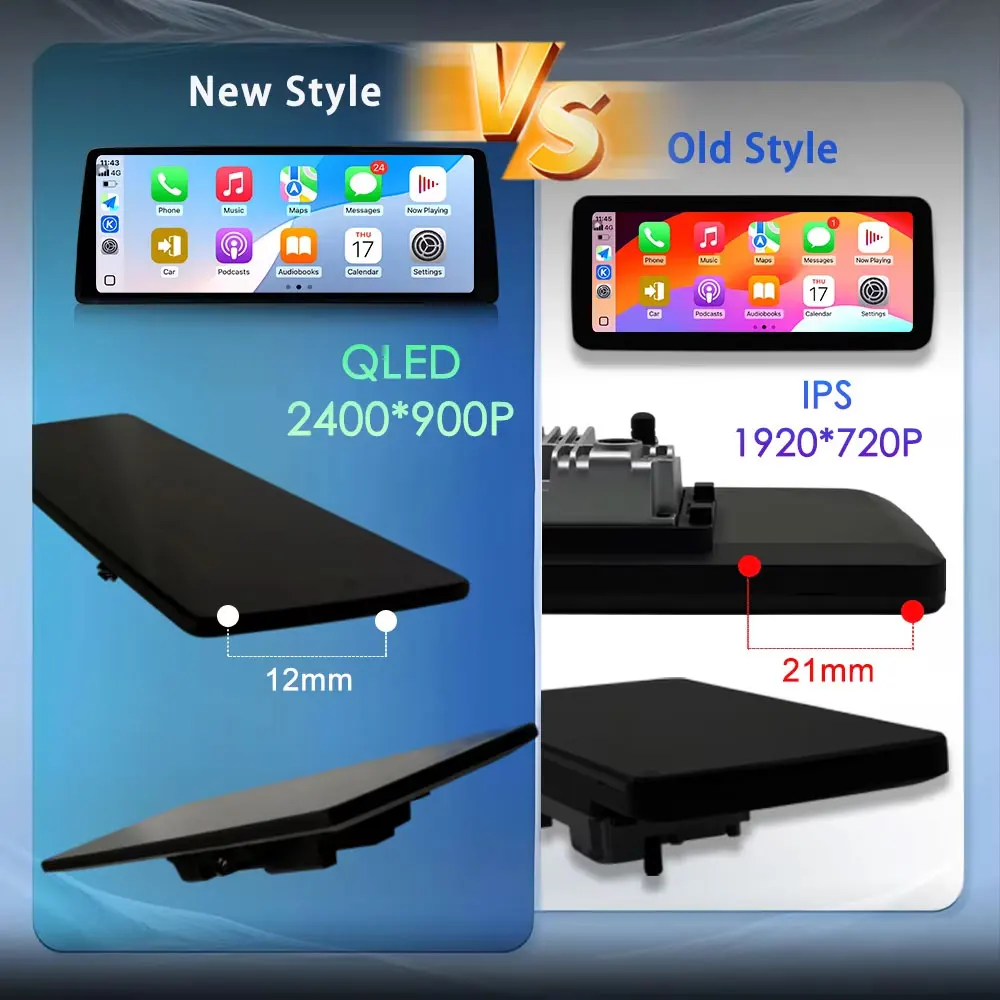 شاشة 12.3 بوصة أندرويد 15 لسيارة Mercedes Benz C-Class W204 S204 2006-2011 نظام تحديد المواقع مشغل فيديو الوسائط المتعددة راديو رئيس 4G Carplay