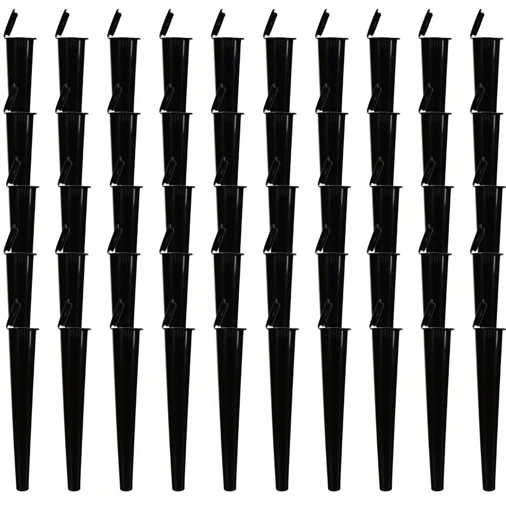 Tubo cónico de 50 piezas con tapa superior pop para apretar, resistente al agua, hermético, a prueba de olores