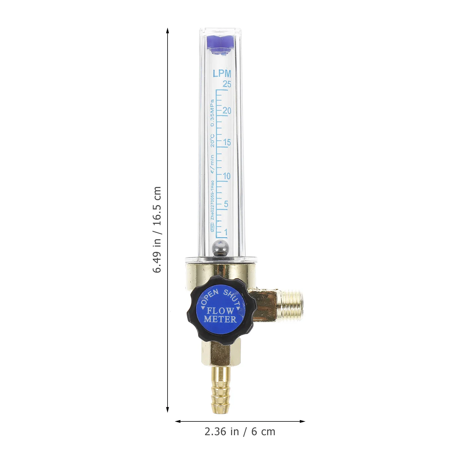High Reliability Argon Flow Indicator Co2 Regulator Nitrogen Gas Flow Meter 0.15mpa Range for Welding Brazing Gas Measurement