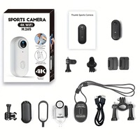4K Thumb Action Camera, HD Sports Camera, Digital Image Stabilization, Automatic Exposure, 800mAh Battery, Rechargeable Lithium