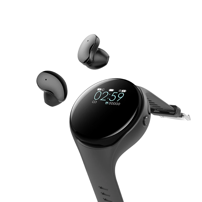 

50% OFF High Quality Hot Selling 2 in 1 Waterproof Smartwatch Smart Watch with Wireless Earbuds Earphone