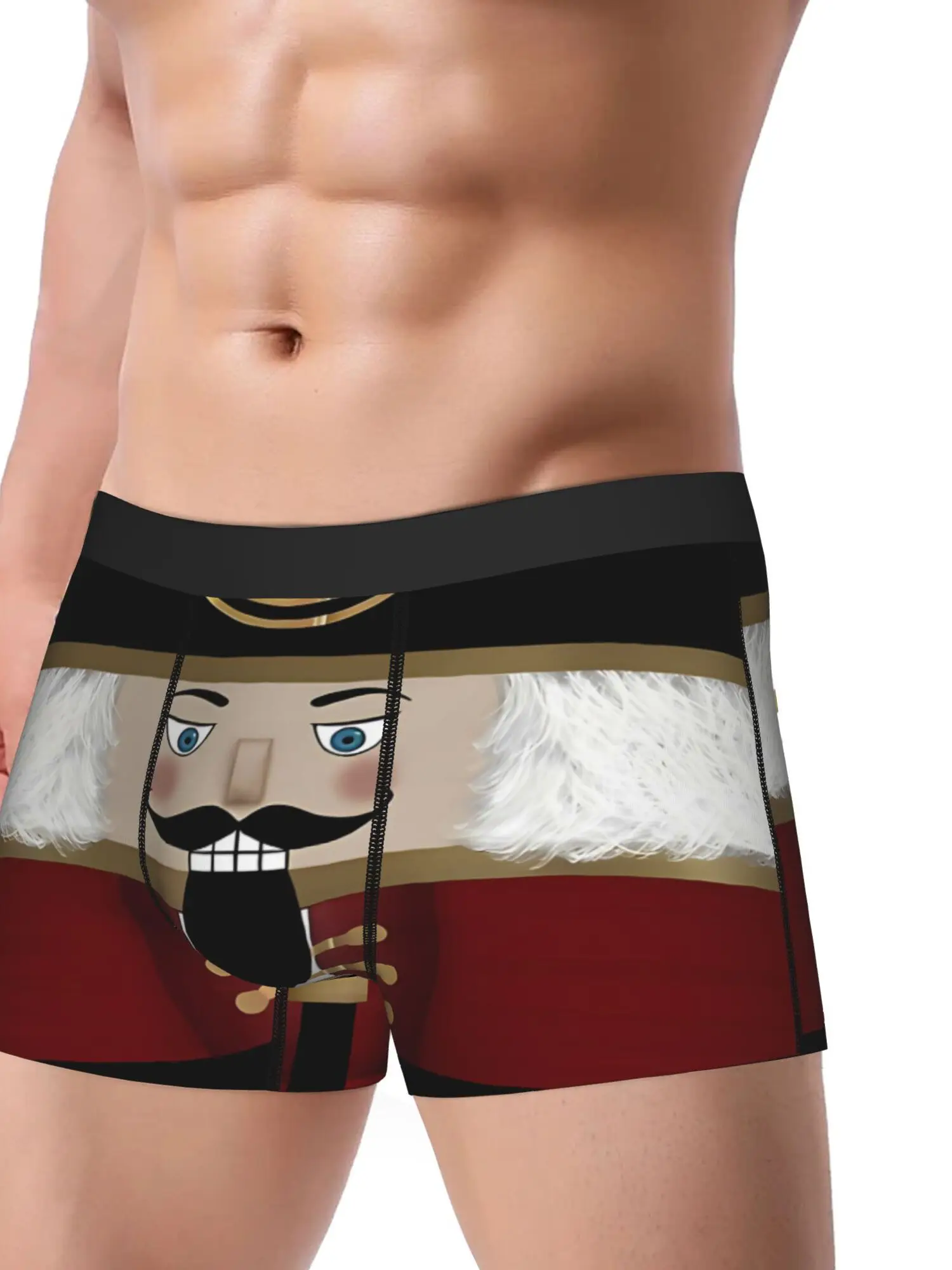 BIIHUDU Nutcracker Soldier Men' Underwear - -Themed Boxer Briefs with Nutcracker Print, Non- Fit for, Themed Parties & Casual At