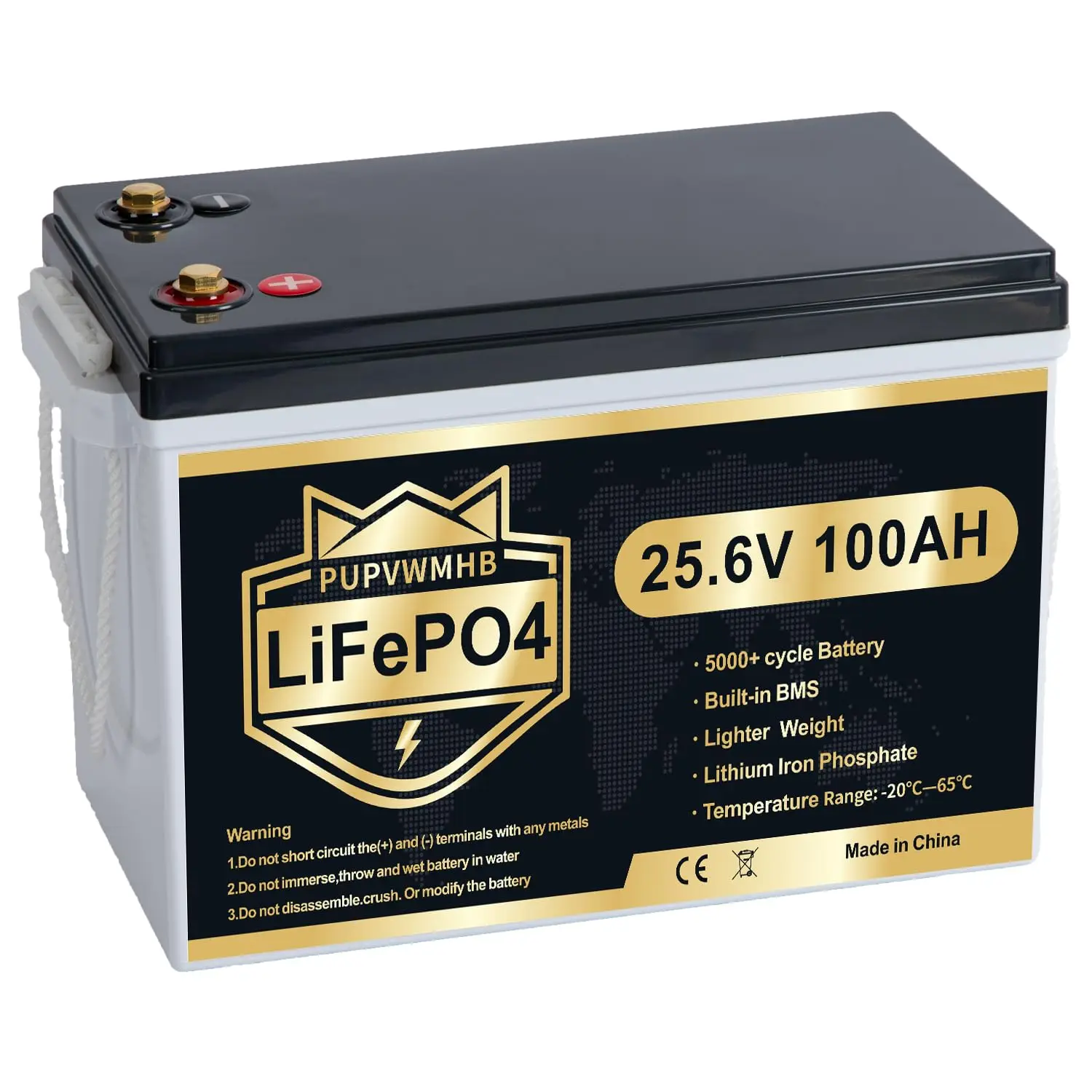 Mini 24V 100Ah Lithium Battery, Up To 15000+ Cycles, 24V 100Ah LiFePO4 Battery, Built-in 100A Low Temperature, Custom