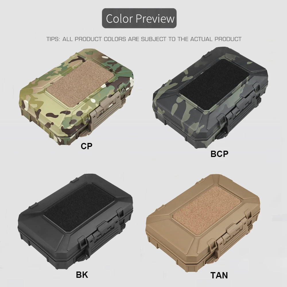 Molle Tactical Waterproof Case Battery Mobile phone Protective Airsoft Vest Gear Cases Double Sponge Shockproof Lockable Pouch