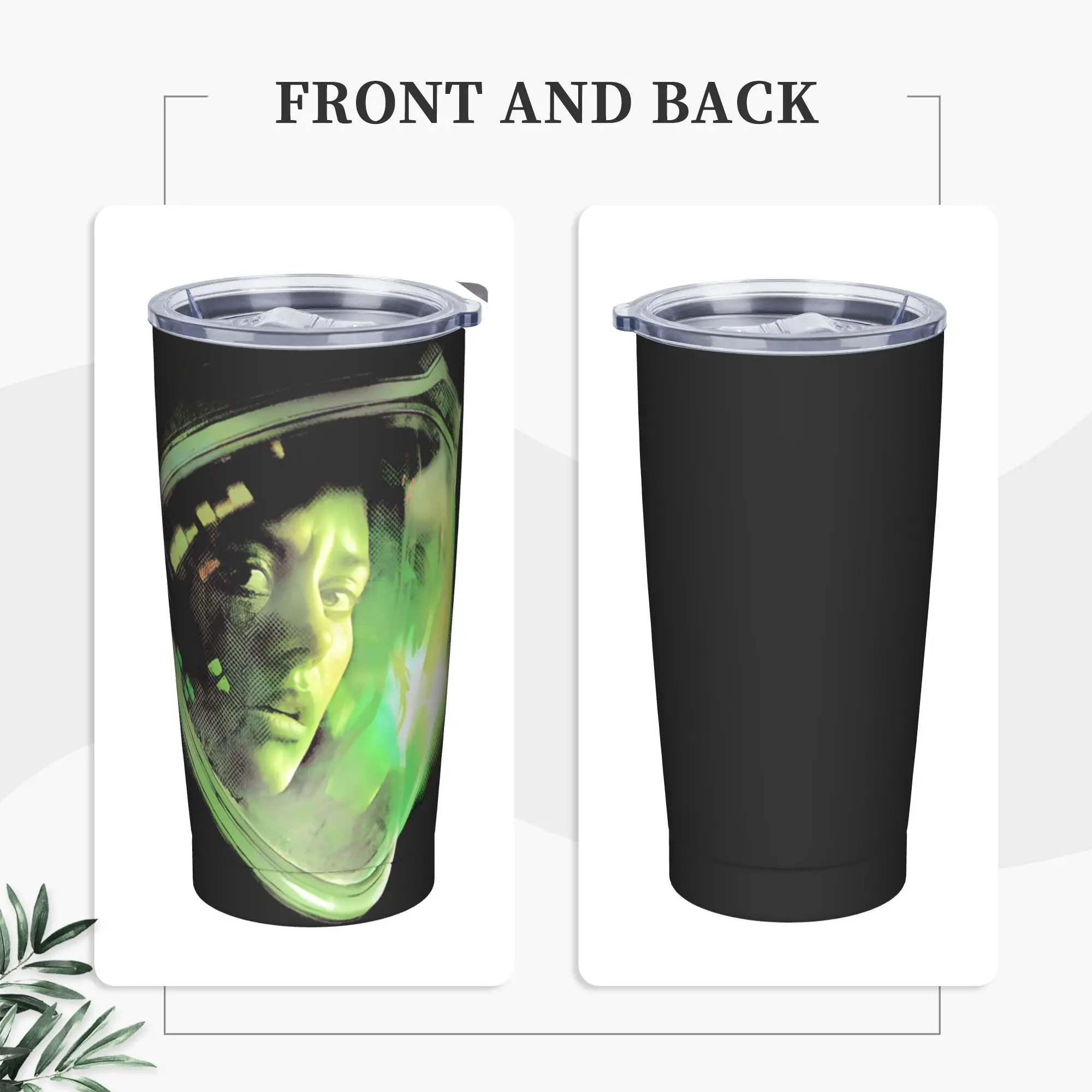 Horror Isolation Game Alien Tumbler  Travel Large Car Mugs Leakproof Cold Drink Milk Tea Water Bottle