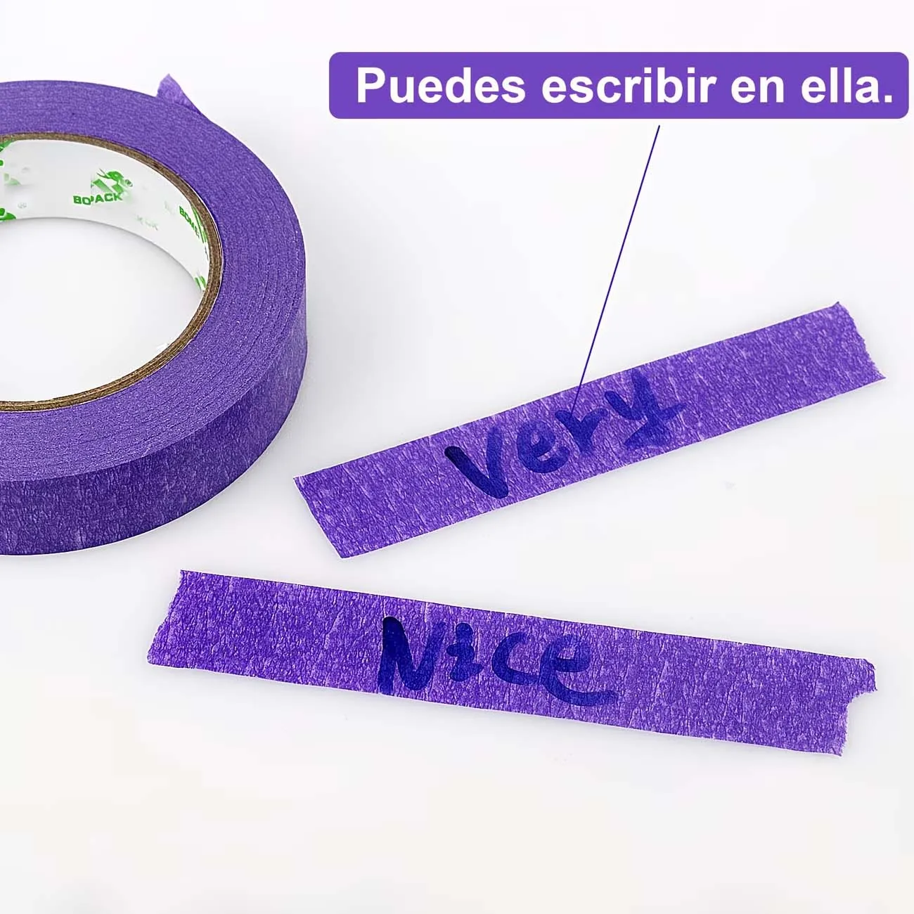 2 Rolls Masking Tapes Purple Hand Tear Adhesive Paper for Car Beauty Spray Wall Painting Easy Removal Paint Tape view 2