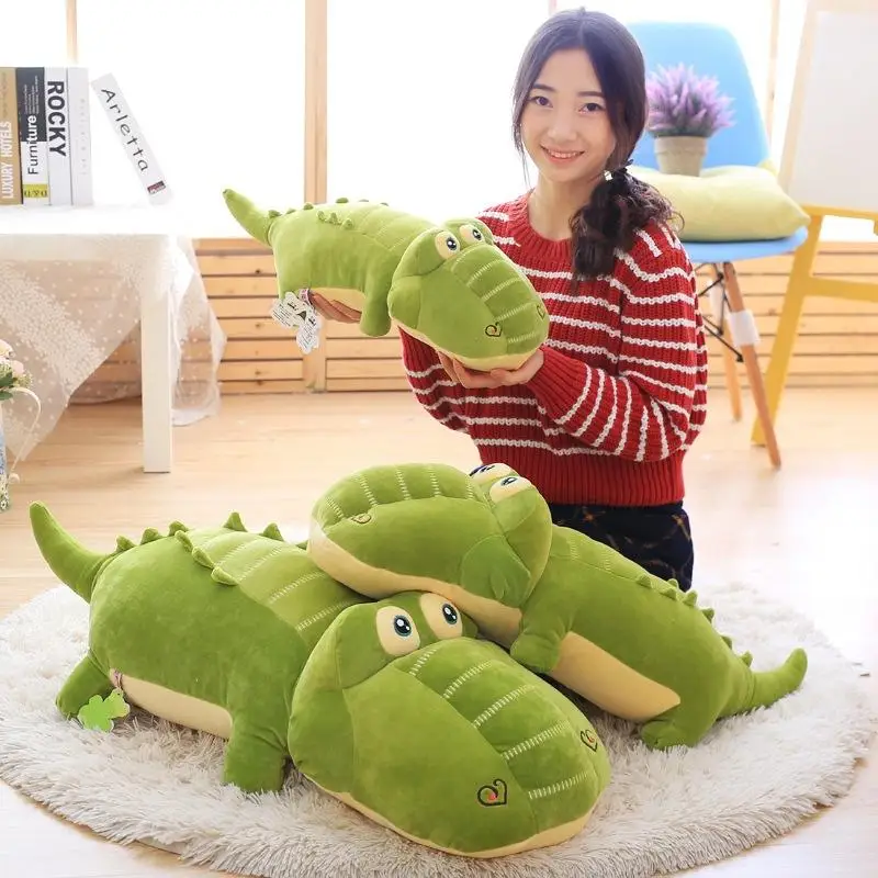 40-70cm Large Size Crocodile Plush Toy Stuffed Animals Cushion Super Soft Pillow Children Gift Soft