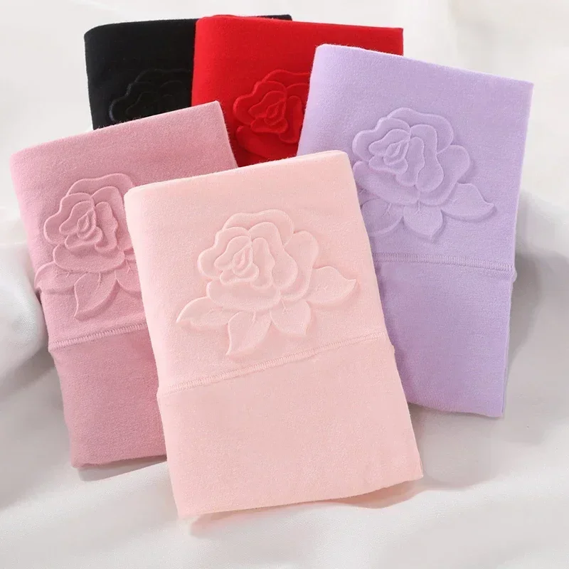 Cotton Women Panties Elastic Soft 3XL Under Panties Embossed Flower Ladies Underwear Breathable Sexy High Waist Briefs Lingerie image 4