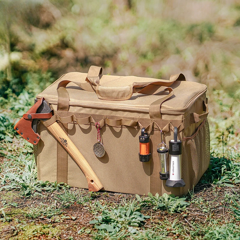 Large Zipper Camping Bag Anti-crash Stove Cookware Carrying Bag Multifunctional Durable Camping Accessories Storage Organizer