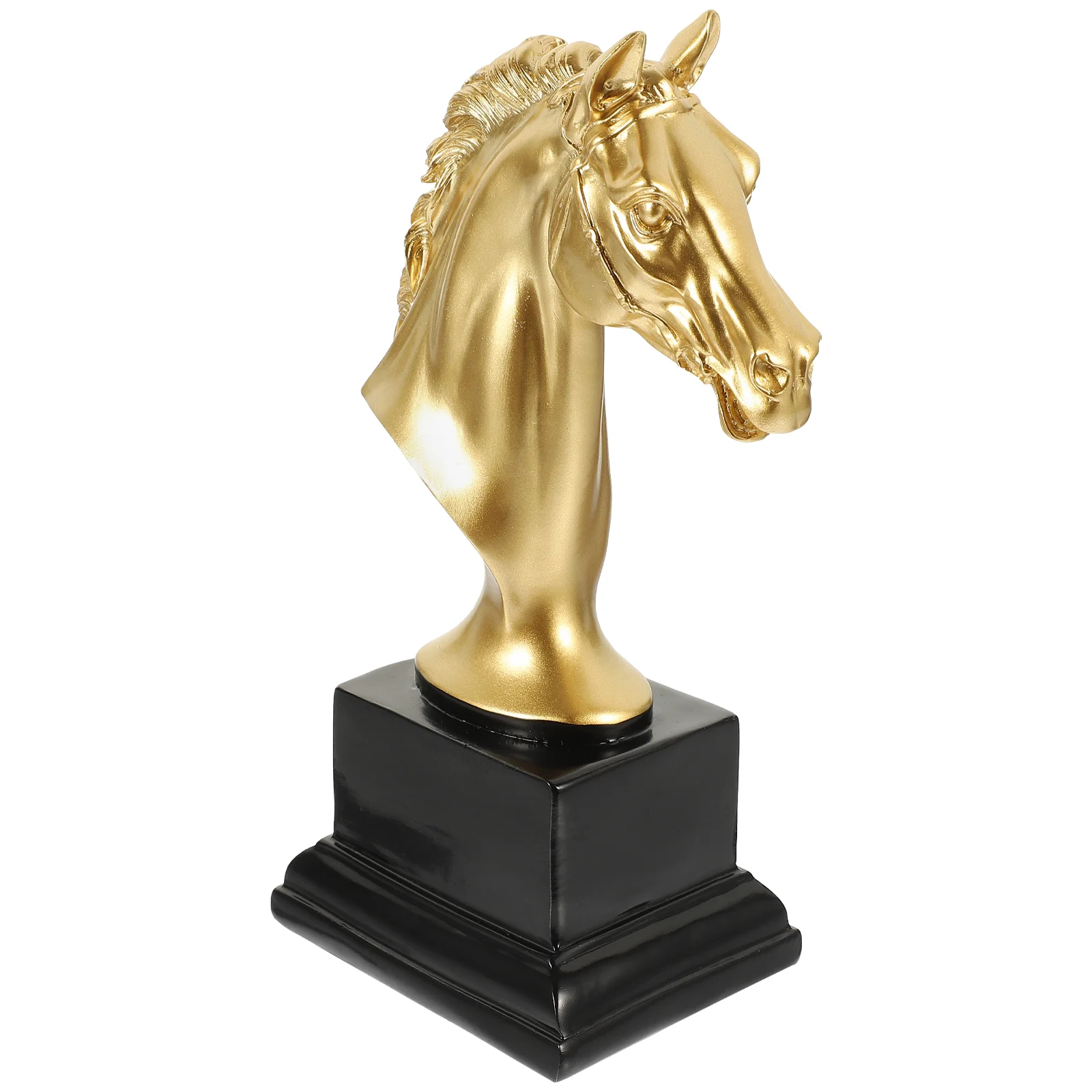 Horse Head Trophy Statue Small Craft Table Animal Model Desk Decoration Last Place Shaped Sculpture for Office