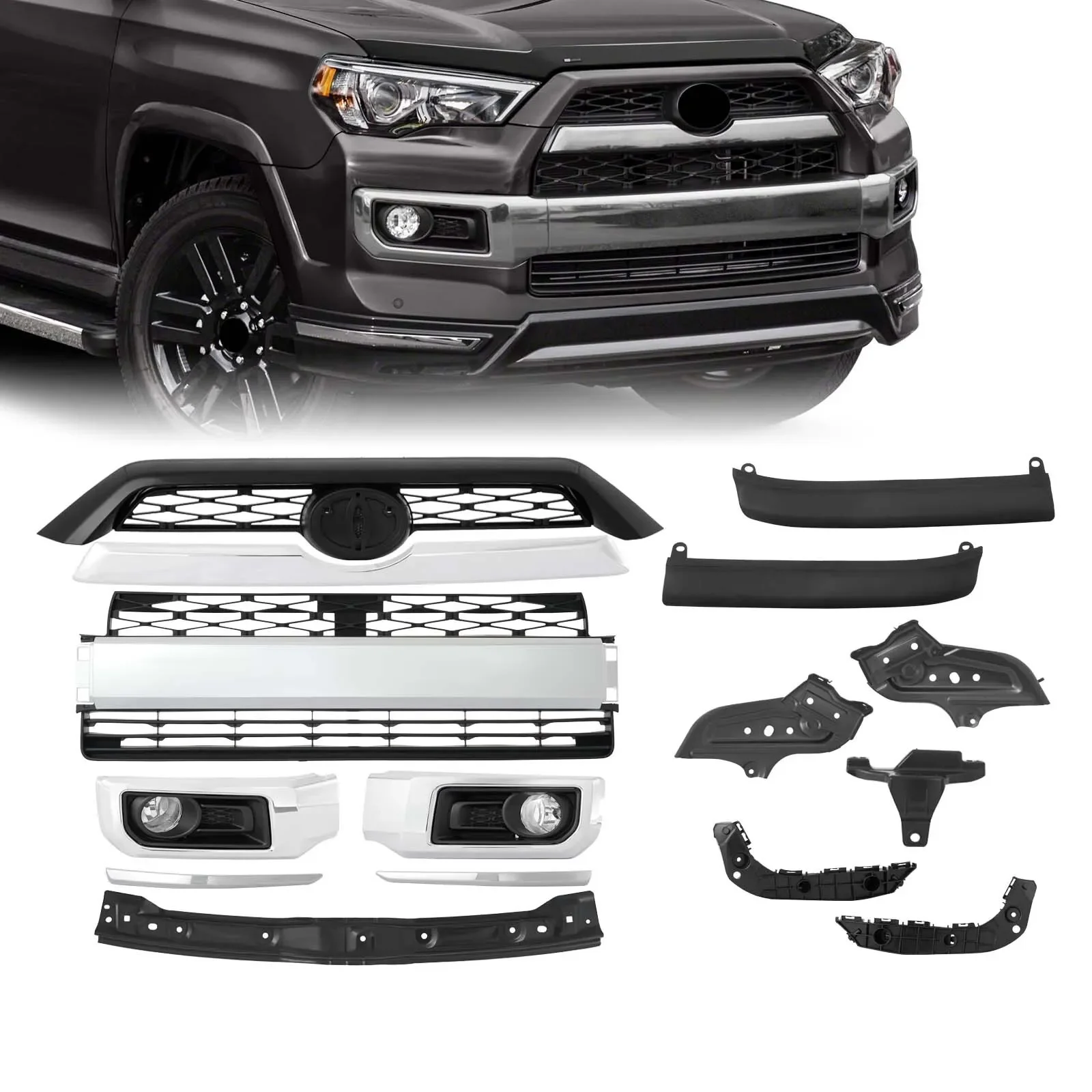 OEM a parts car body kit Front Bumper Body Kits and Grille Combo Set for  4Runner 2014-2020 2015 2016 2018 Limited