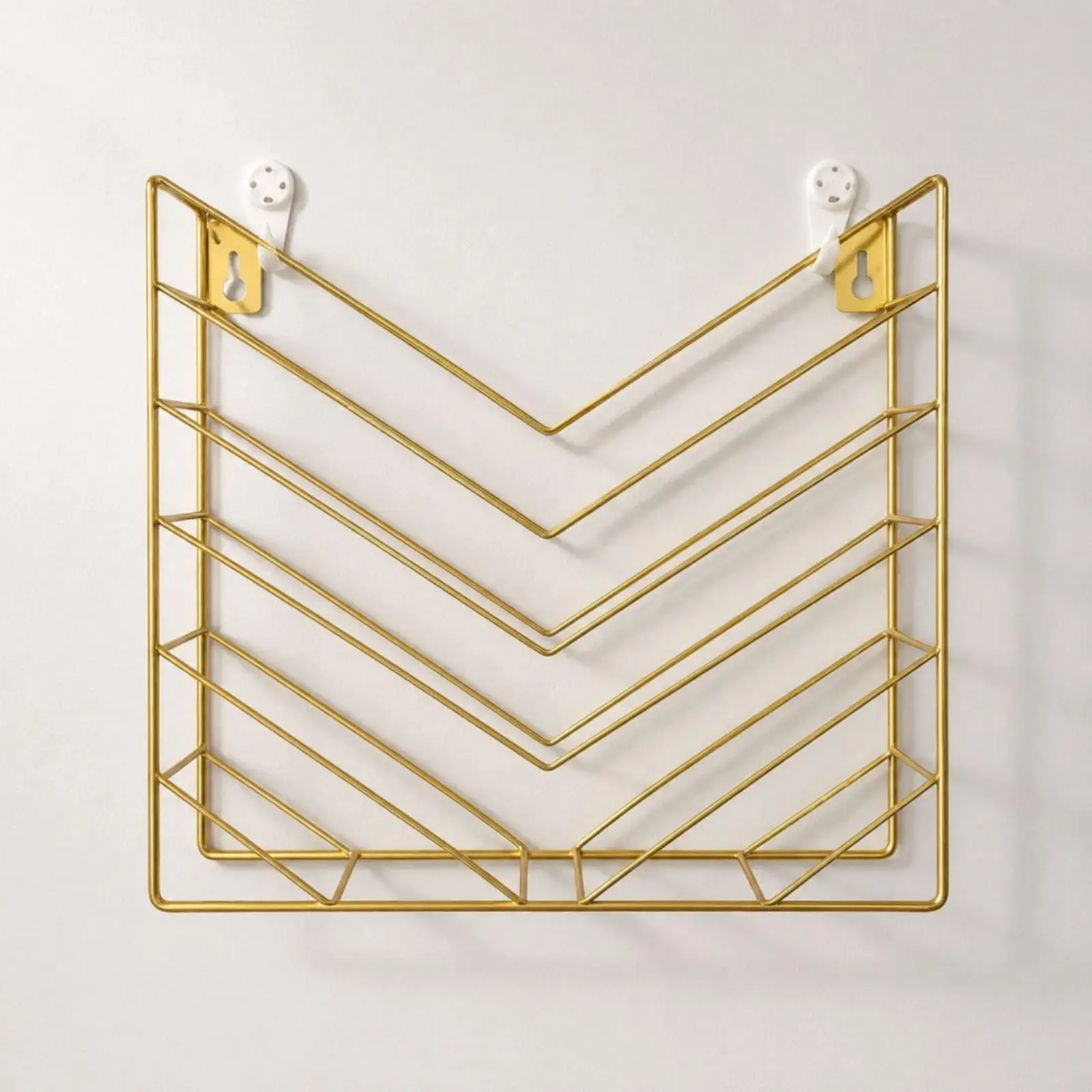 Metal Wire Magazine Holder Layered Wall Layout-Mounted Magazine Rack Angled