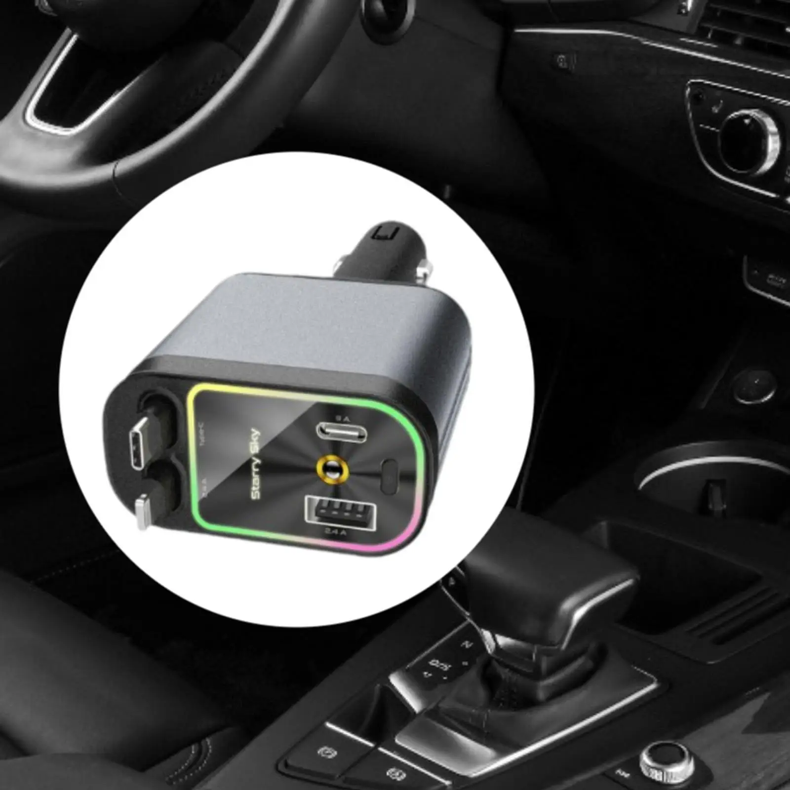 

Автомобильное зарядное устройство для телефона 12 В/24 В, профессиональные практичные подарки, простое в использовании, черное