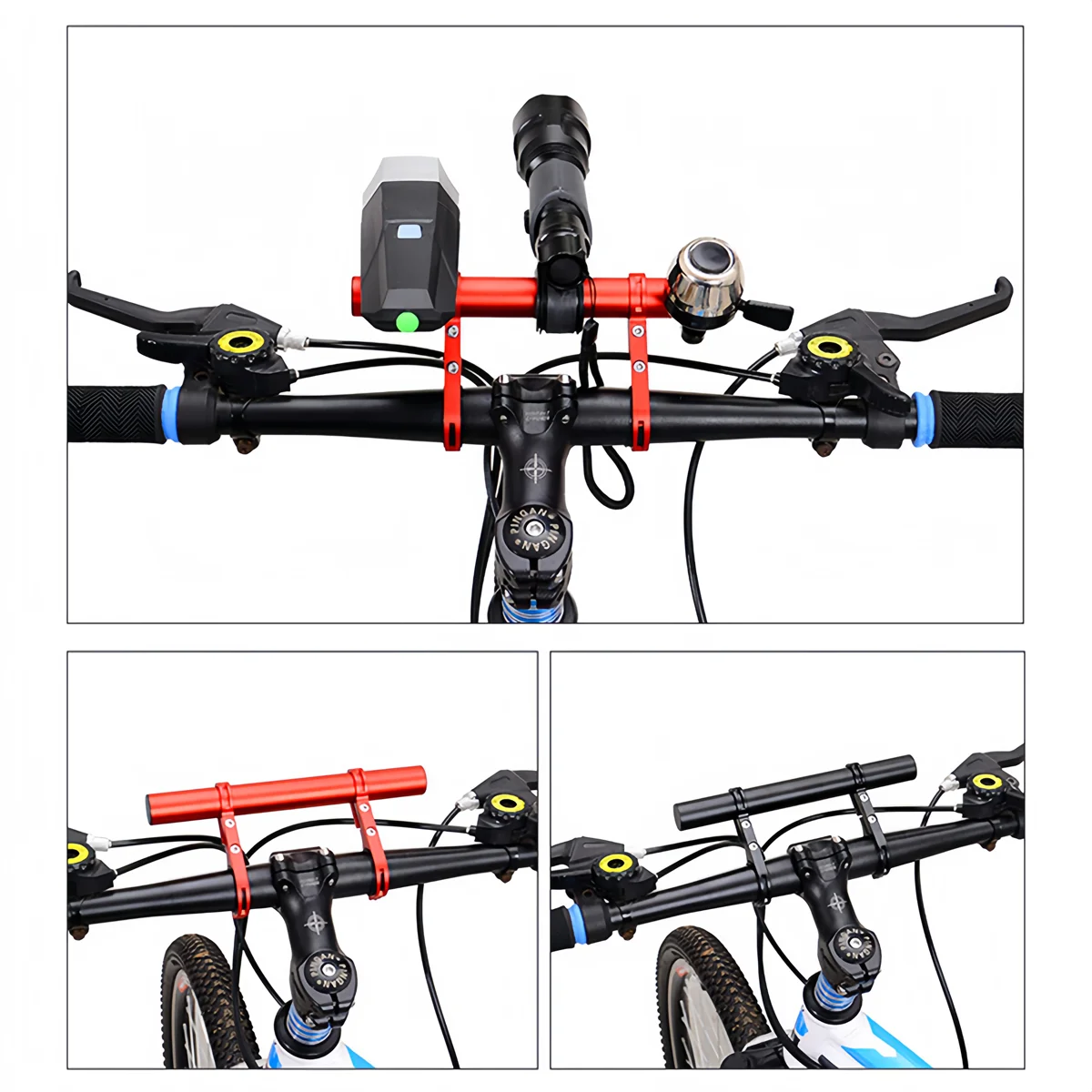 Bicycle Handlebar Extended Bracket For Electric Scooter & Bike 20CM Aluminum Additional Handrails