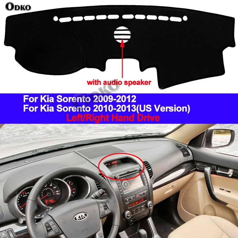 

Car Auto Inner Dashboard Cover Dash Mat Cape Carpet Dashmat Pad Cushion 2 Layers For Kia Sorento 2009 2010 2011 2012 LHD RHD